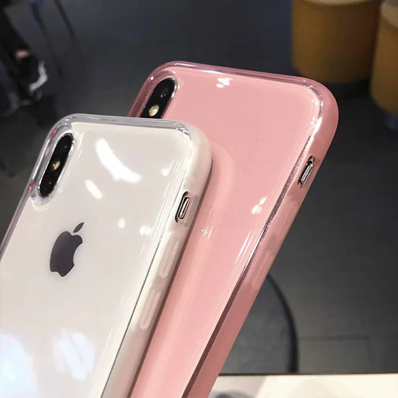Прозрачный противоударный чехол LOVECOM с рамкой для iPhone 11 Pro Max XR XS Max 6 6S 7 8 Plus X чехол из мягкого ТПУ для задней панели телефона