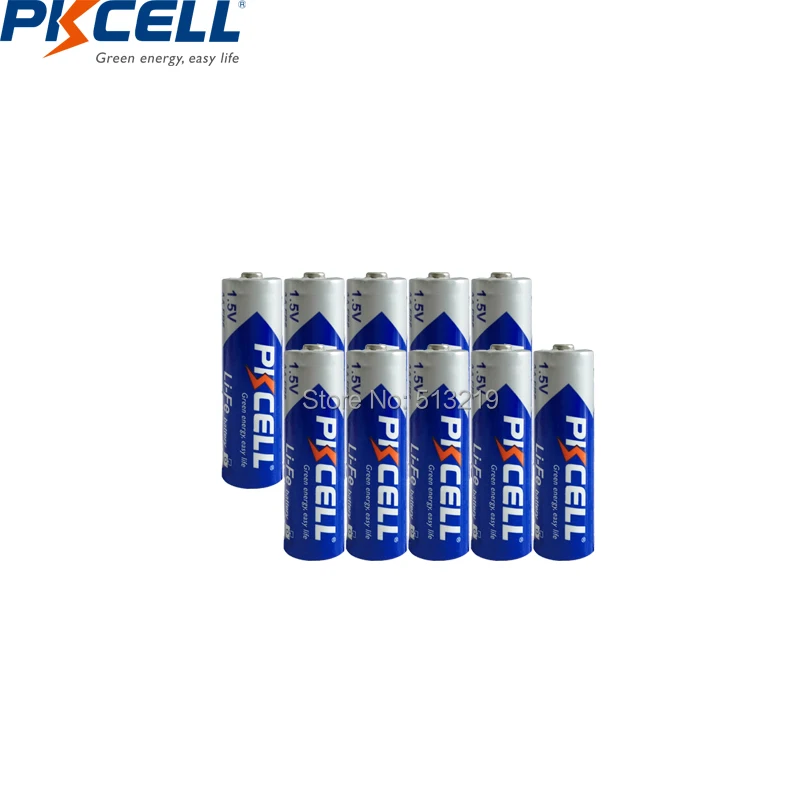 10 шт PKCELL AA литиевая батарея 1,5 v не перезаряжаемые батареи 3000mAh Li-Fe AA для цифровой камеры