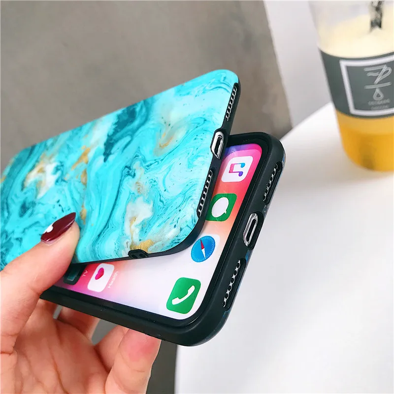 IMD Sea Blue Ocean Phone Case For iPhone 6 6S Soft Wave Beach Cases iphone s 7 8 Plus X XR MAX TPU starry sky Cover |