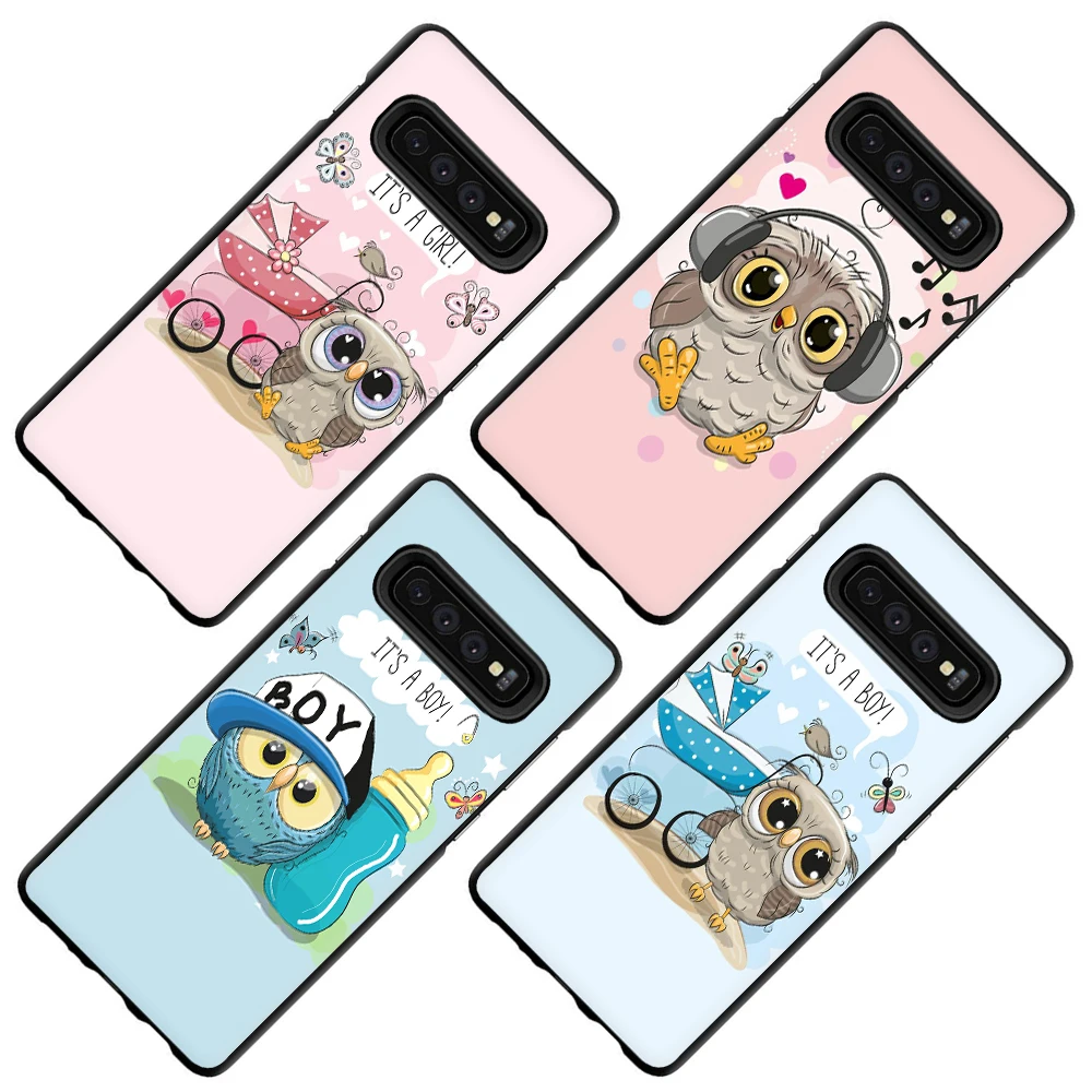 Силиконовый чехол для телефона с милой совой Galaxy S6 S7 Edge S8 S9 S10 Plus S10e Note 8 9 J6 A6 A8 A9