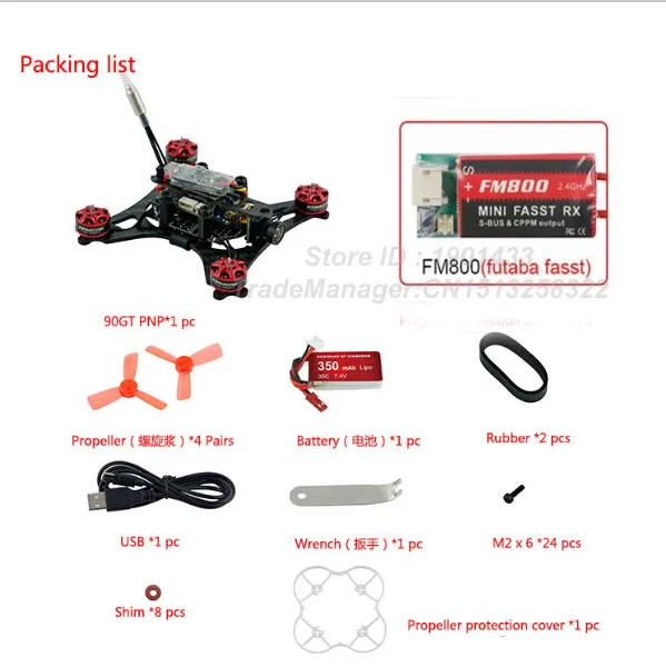 Kingkong 90GT 90 мм Бесщеточный Мини FPV гоночный Дрон с микро F3 управление полетом 16CH 800TVL