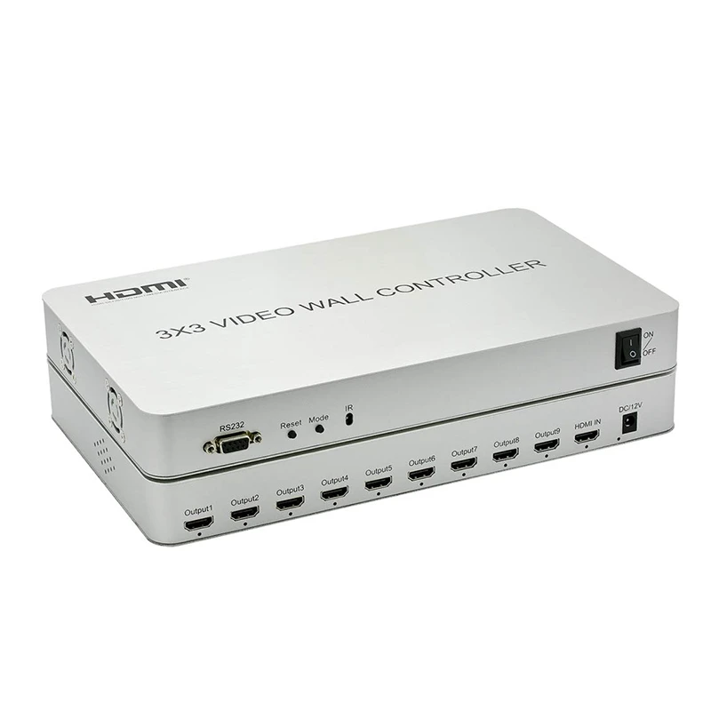 AABB 1080P Hdmi 3X3 видео настенный контроллер 13 режимов отображения 1X2 1X3 1X4 2X1 2X2 2X3 2X4 3X1 3X2