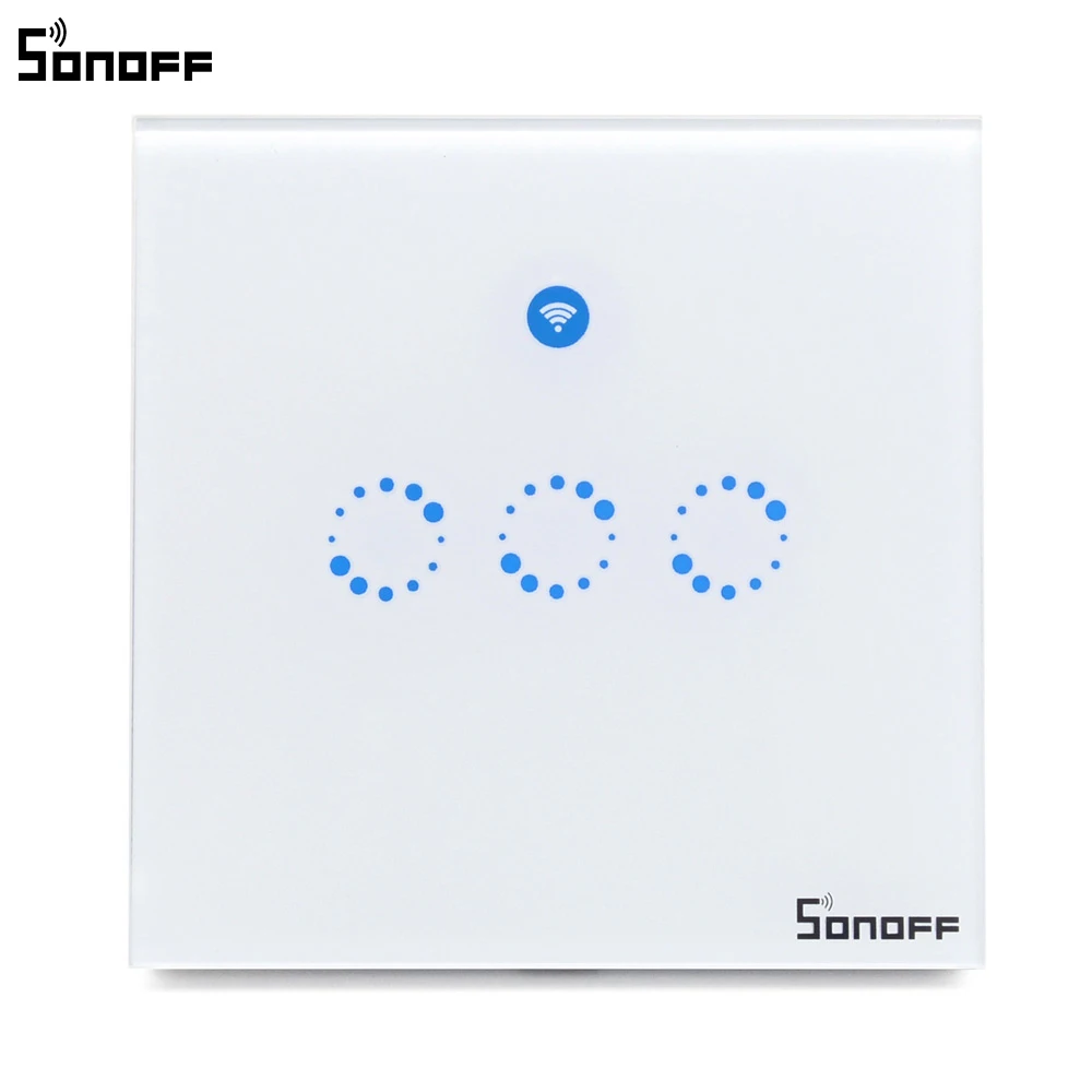 Умный настенный сенсорный выключатель Sonoff T1 вилка стандарта Великобритании 86