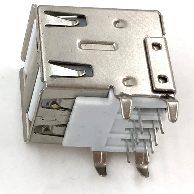 10 шт. USB A Тип гнездовой разъем белый 2to1 набор для подключения данных интерфейс