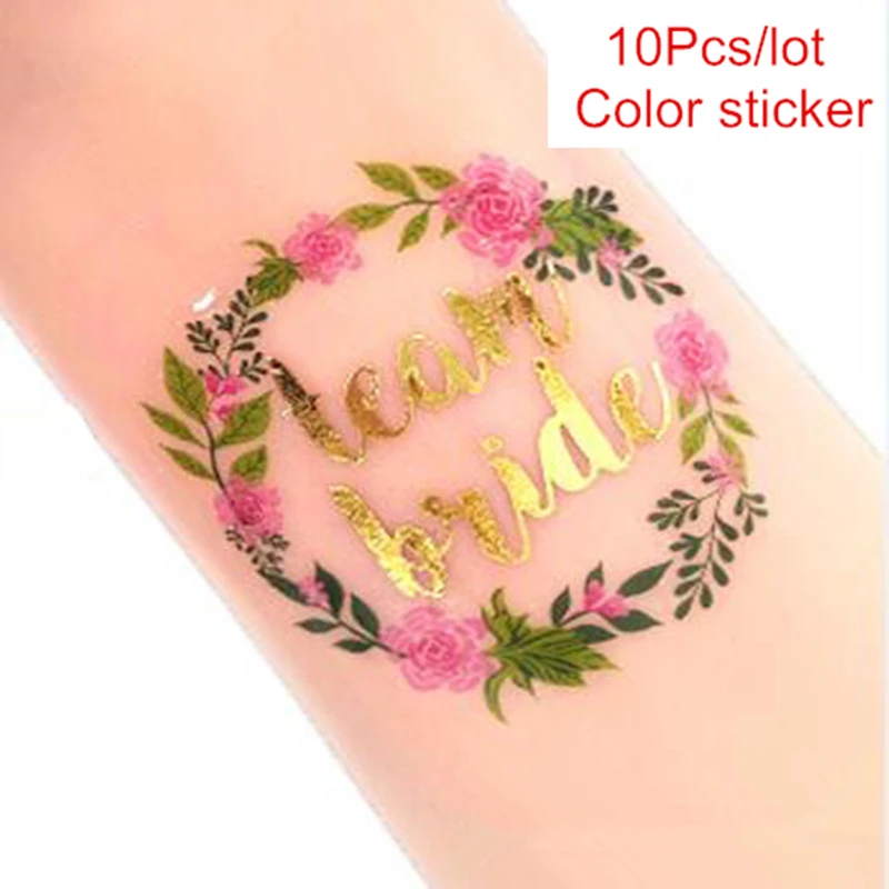 Sticker TEAM BRIDE Невеста команда татуировки Бейсбол Кепки девичник вечерние шапка с надписью "Bride To Be" сделай сам "вечерние украшения на День святого Валентина свадебные украшения поставки, W - Цвет: Sticker TEAM BRIDE