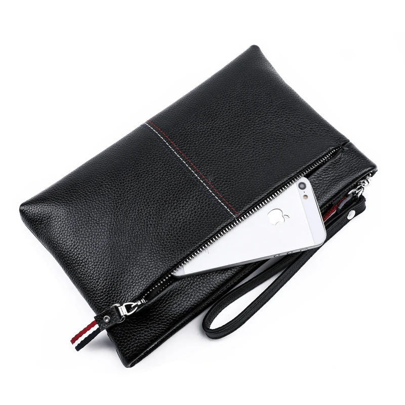 BAQI Brand Men Handbags Men Wallets Clutch Bag Genuine Leather Cowhide High Quality 2019 Fashion Bag Men Coin Purse Card Holder