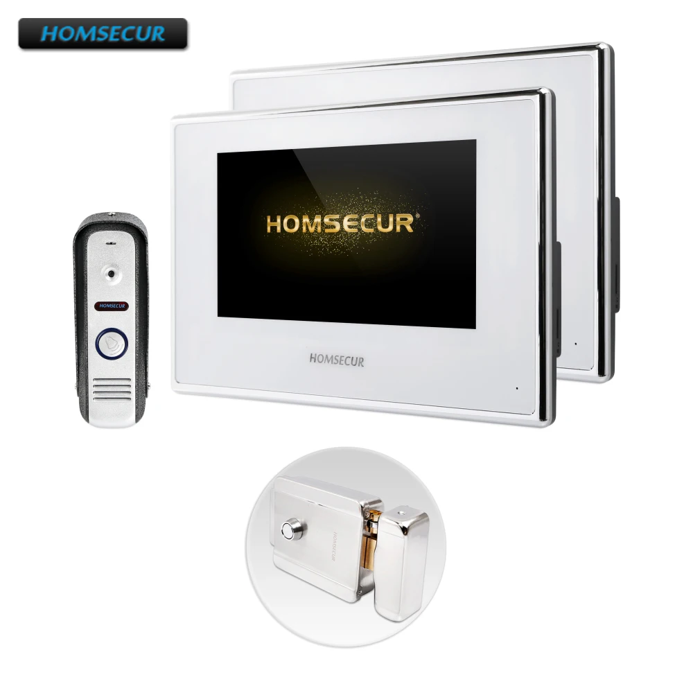 

HOMSECUR 4 Wire AHD Video Door Phone Intercom System with Video Mailbox for Home Security BC021HD-S+BM718HD-W