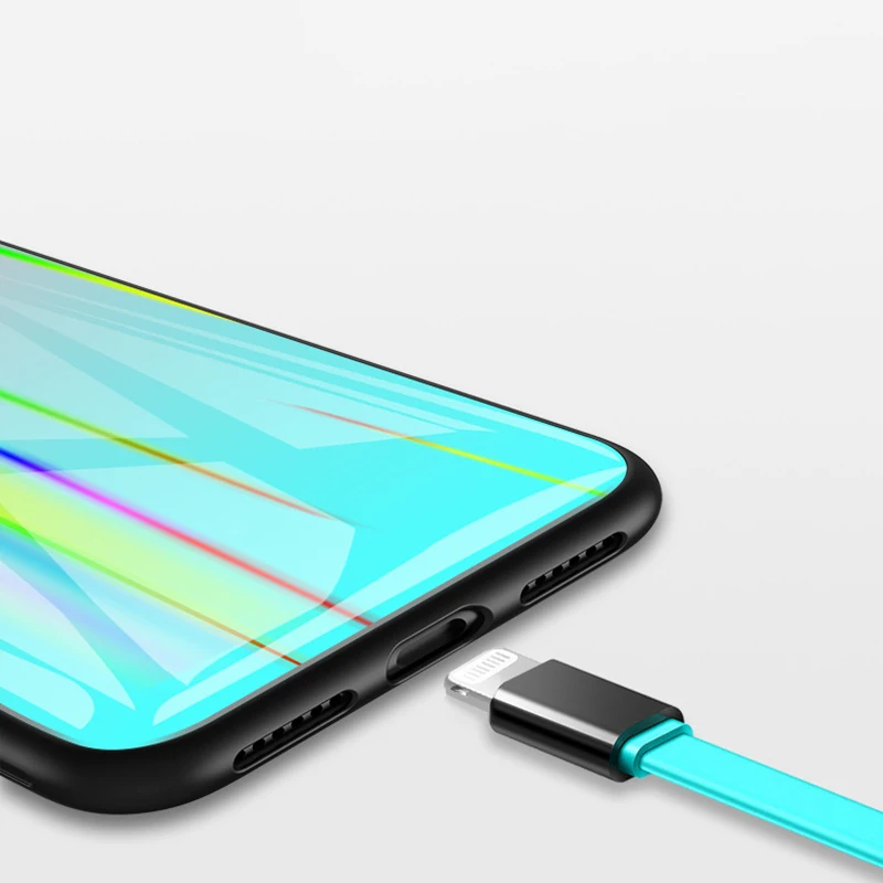 Градиентный чехол Aurora для телефона iPhone XR XS Max 7 6 6S X 8 Plus задняя крышка из