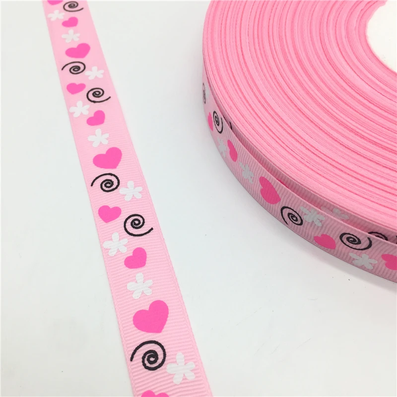 6 colors 3/4&quot(20mm) 5 yards Printed Flower Grosgrain Ribbon For Belt Gift Packing Wedding Decoration Christmas Supplies | Дом и сад