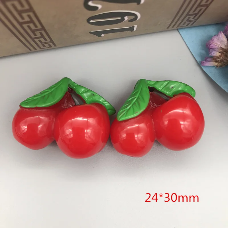 Набор из 10 шт. милая Подвеска смолы в виде вишни для ювелирных