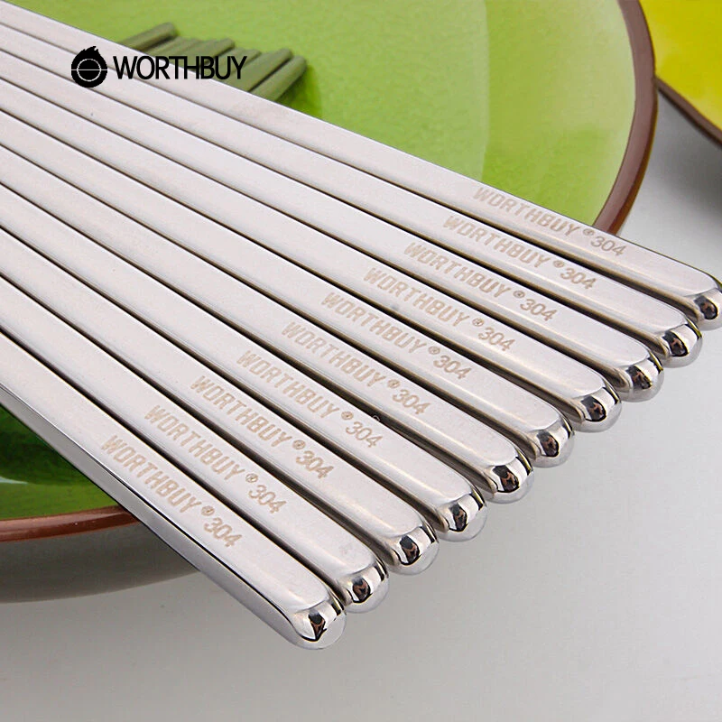 Worthbuy 10 пар 304 Нержавеющая сталь Китайский Щупы для мангала Щепка площади