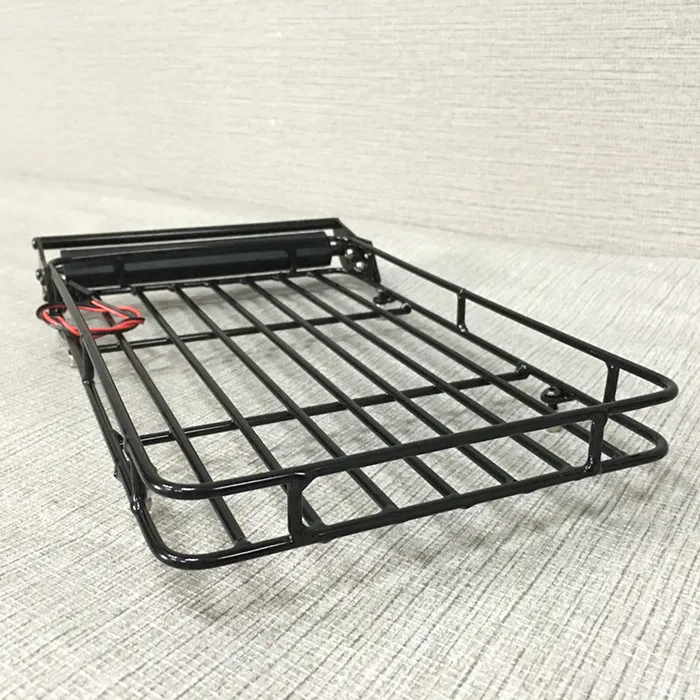 Металлический багажник на крышу с 24 светодисветильник дами для 1/10 RC Rock Crawler SCX10 II