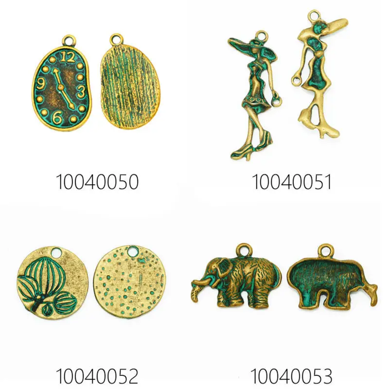 Множество 20 шт. ярь медка патилатунные талисманы штамповка патина талисманы. Без