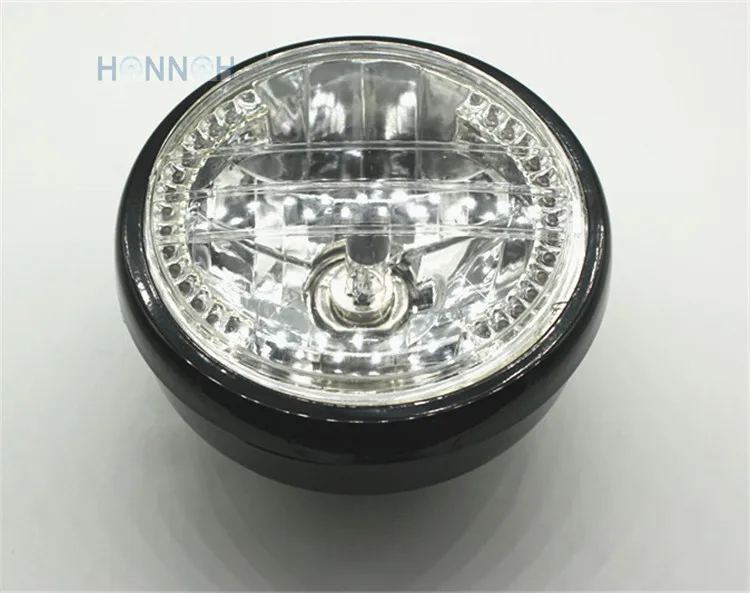 Янтарный светодиодный круглый светильник 7 &quotдля мотоцикла для головы с