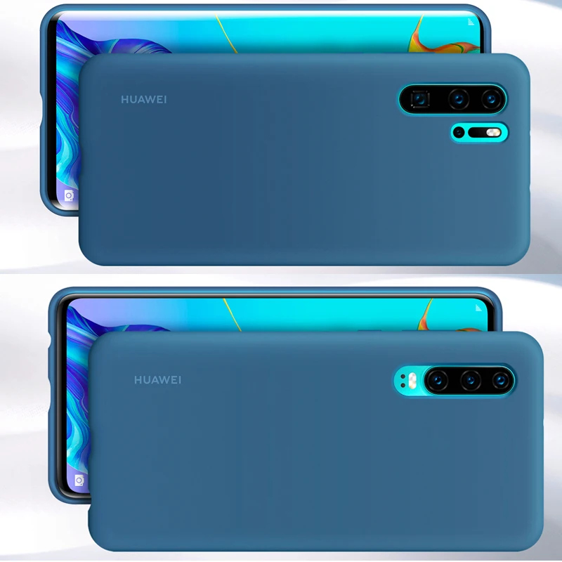 Оригинальный чехол для Huawei P30 Pro официальный жидкий силиконовый защитный из