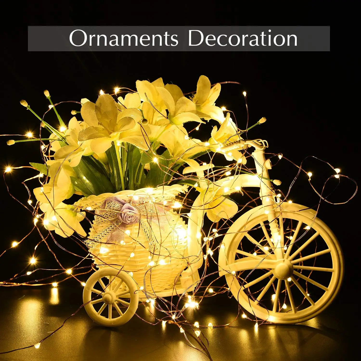 100 светодиодных осветительных струн с батарейным управлением Водонепроницаемый