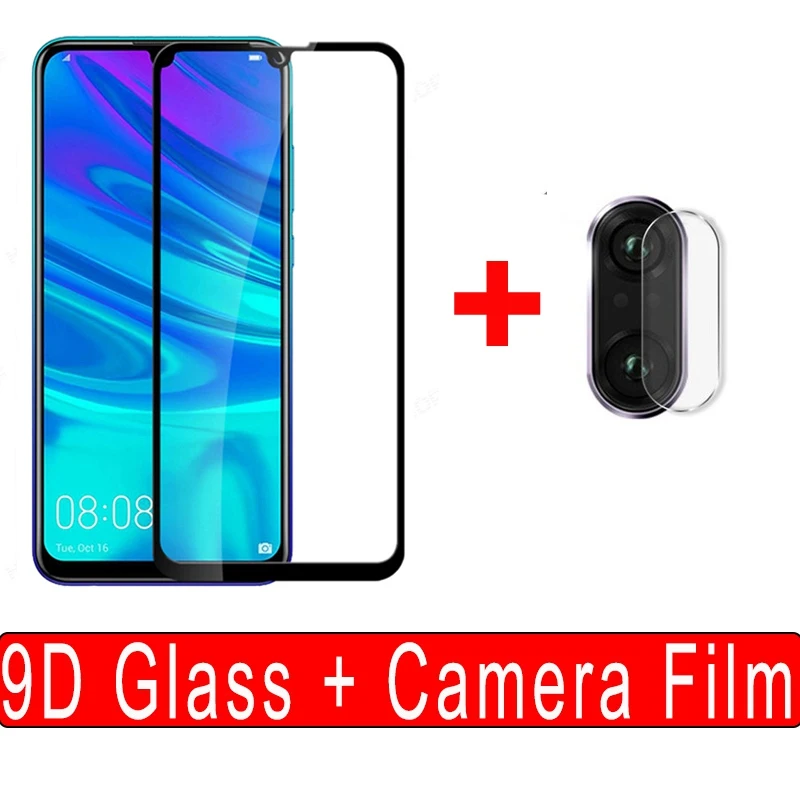 Front 9D and Camera Для huawei P Smart чехол для huawei Psmart P Smart Plus чехол полностью из закаленного стекла Защитная камера Len защита экрана - Цвет: Front 9D and Camera