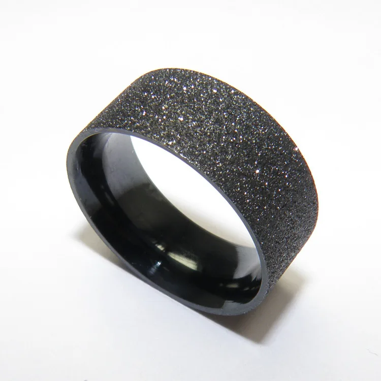 Кольцо из титановой стали с жемчужным песком ширина 8 мм|engagement ring men|pearl ringtitanium steel |