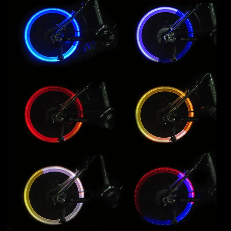 3 цвета велосипед автомобиль колесо шина колпачок спицы неоновая Вспышка