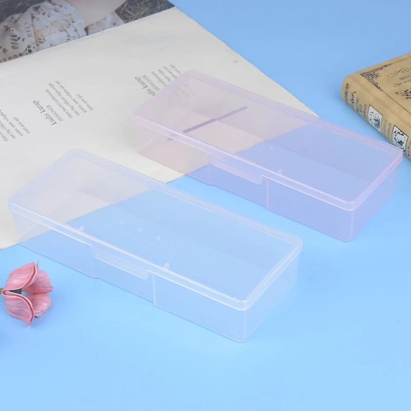 1 шт. новые пластиковые прозрачные принадлежности для ногтей набор кистей ящик