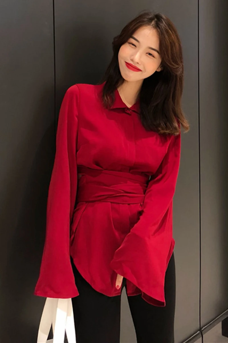 

Cheap wholesale 2019 new autumn winter Hot selling women's fashion casual ladies work Shirts FP1