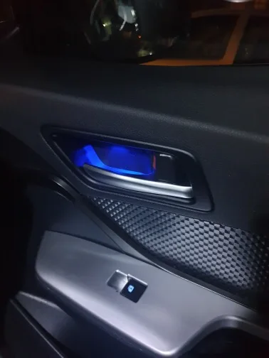 blue XGR светодиодная дверная ручка освещение внутренняя чаша лампа для chr Автомобильный декоративный светильник для c-hr ch-r - Испускаемый цвет: blue