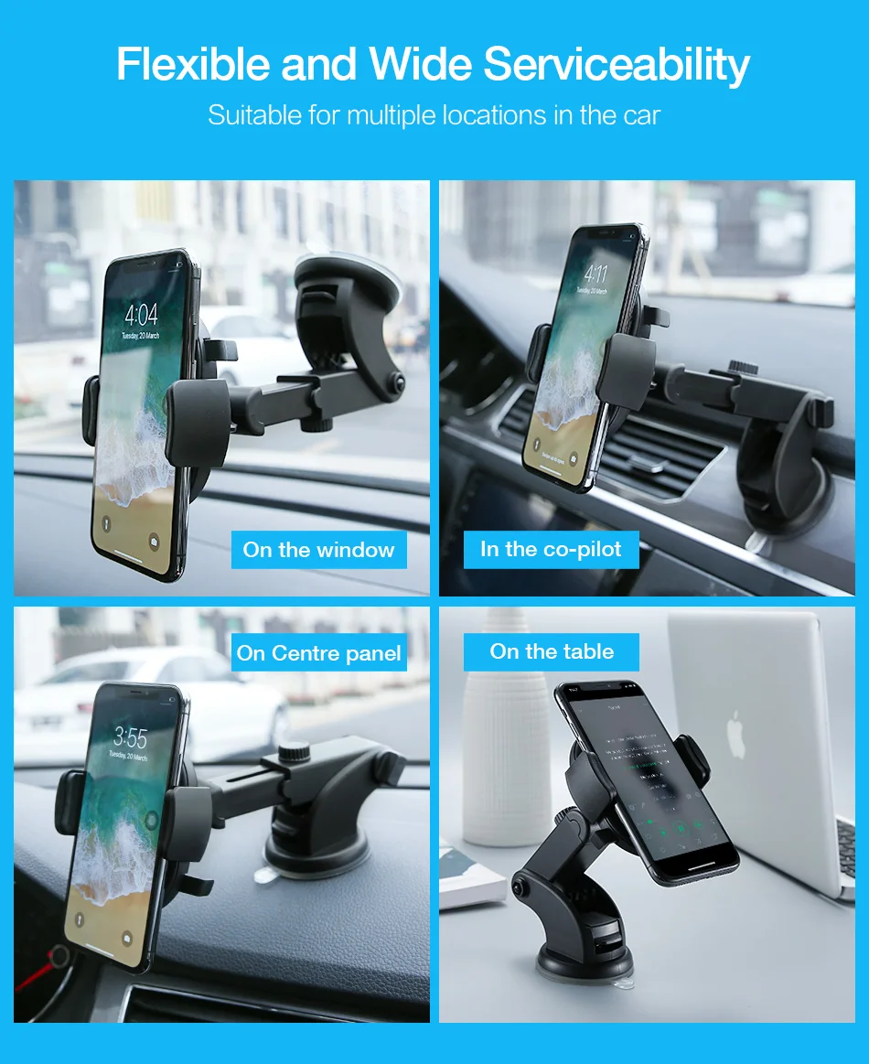 Крепление для телефона роскошный Автомобильный держатель для телефона iPhone X XS 8 7 Plus лобовое стекло Автомобильное Крепление Телефон стоячая подставка автомобиль для samsung S9Telefon Tutucu держатель для телефона