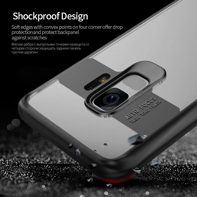 Amzboon Luxury Crystal Clear case For Samsung S9 Soft Silicone Hard Acrylic Phone Back Cover Case S8 Plus | Мобильные телефоны и