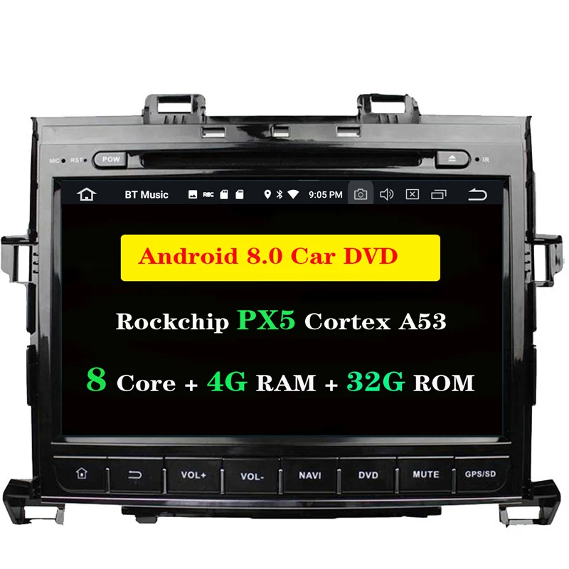Ectwodvd 4G ram 32G rom Восьмиядерный Android 8 0 автомобильный DVD для Toyota Alphard 2007 2008 2009 2013 Радио