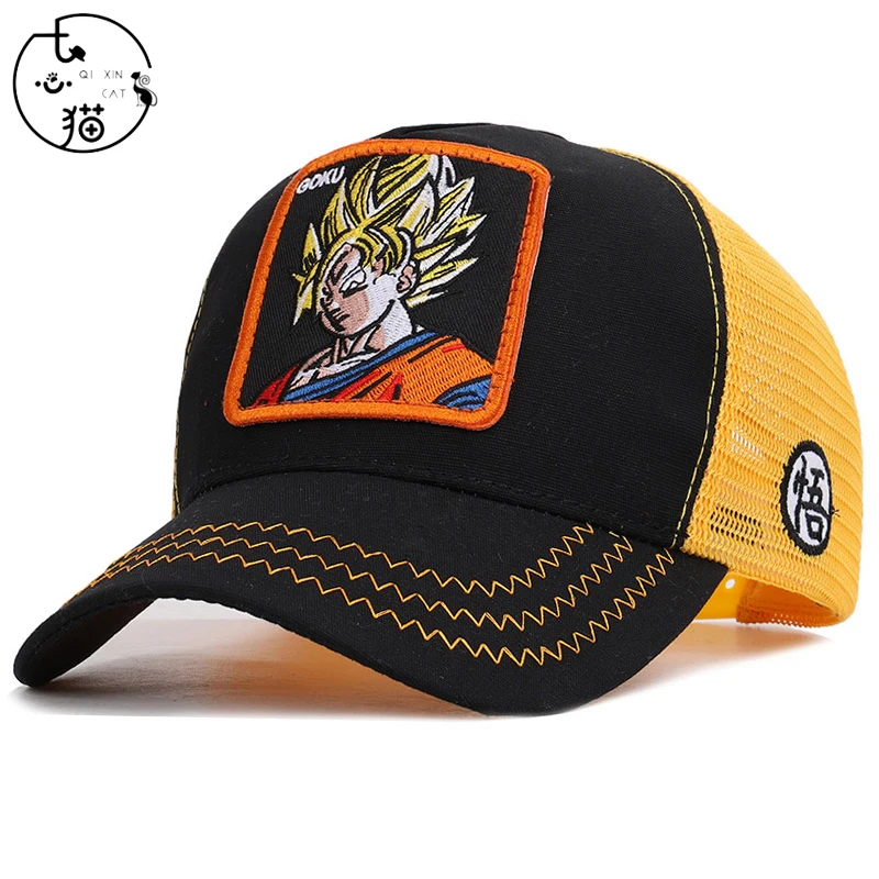 Новый бренд Dragon Ball Z Goku Gohan Кепка Snapback Trucker Dad Шапка мужская и женская панк хип-хоп