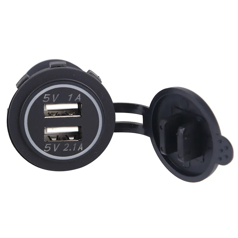 Автомобильное зарядное устройство с двумя usb портами 5 В 2 1 А А|car socket adapter|motorcycle