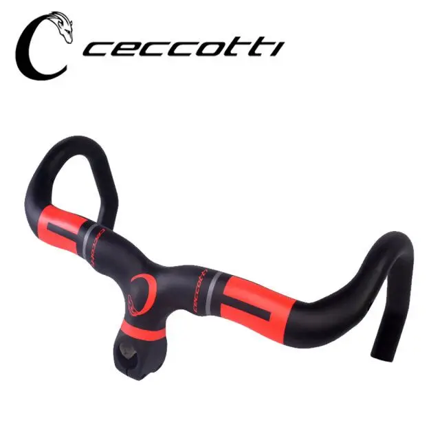 2021 Углеродные запчасти raod для велосипеда углеродное волокно руль CECCOTTI красный