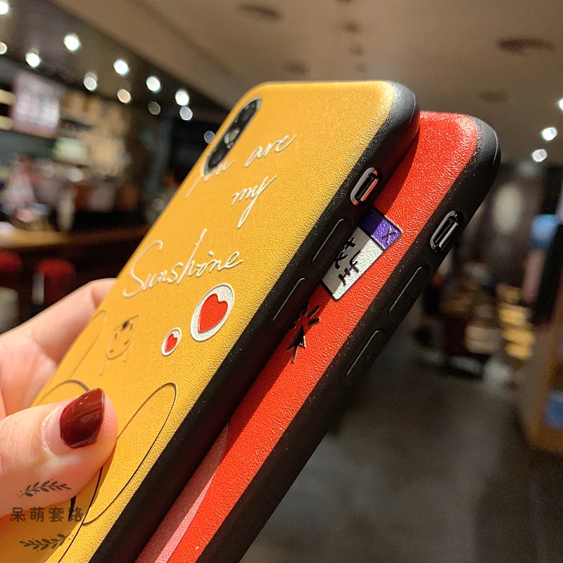 3D рельеф Винни Пятачок Чехол для телефона для iPhone 7 8 Plus X 10 прекрасный рельеф Чехлы для iPhone 6/6 S Plus 5 5S SE XS Max XR TPU крышка