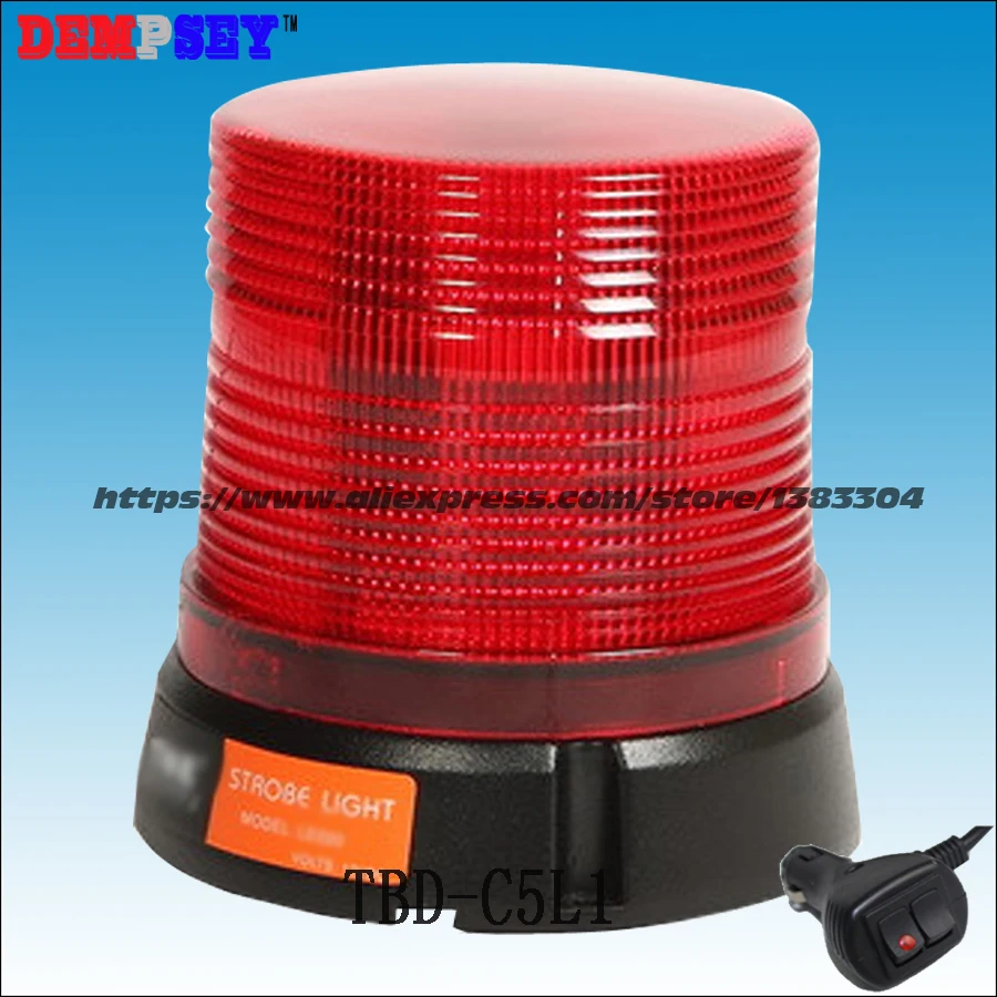 Dempsey High Brightness Red LED Rotating Warning emergency Beacon lights flashing 1W LEDs strobe beacon,DC12V/24V(TBD-C5L1)
