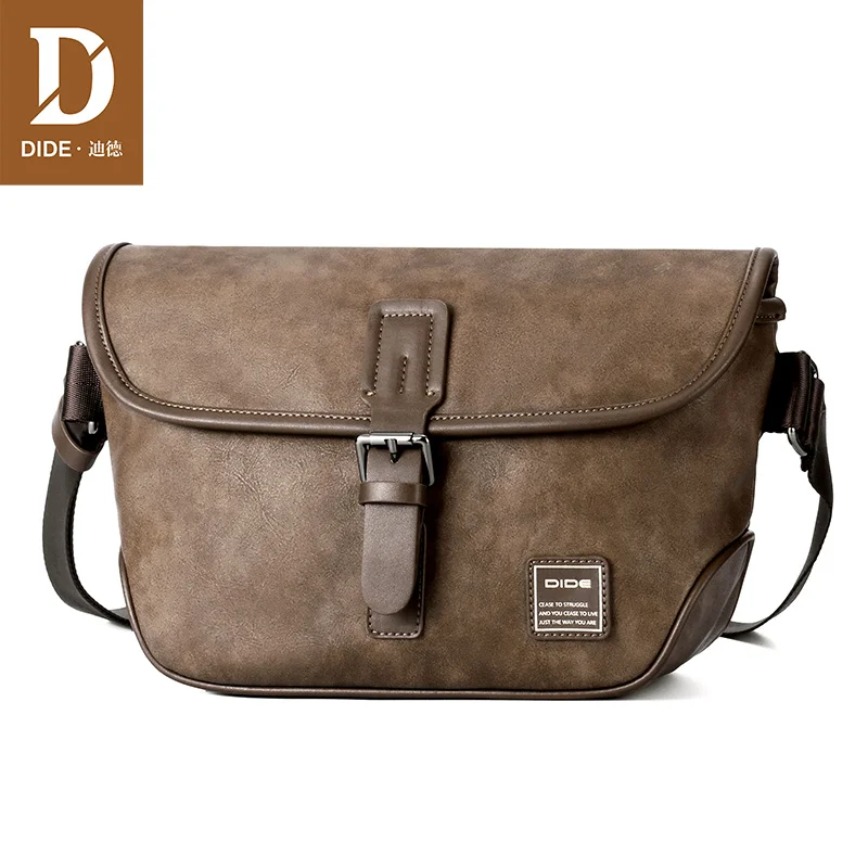 DIDE 2020 модные повседневные мужские сумки через плечо водонепроницаемые кожаные