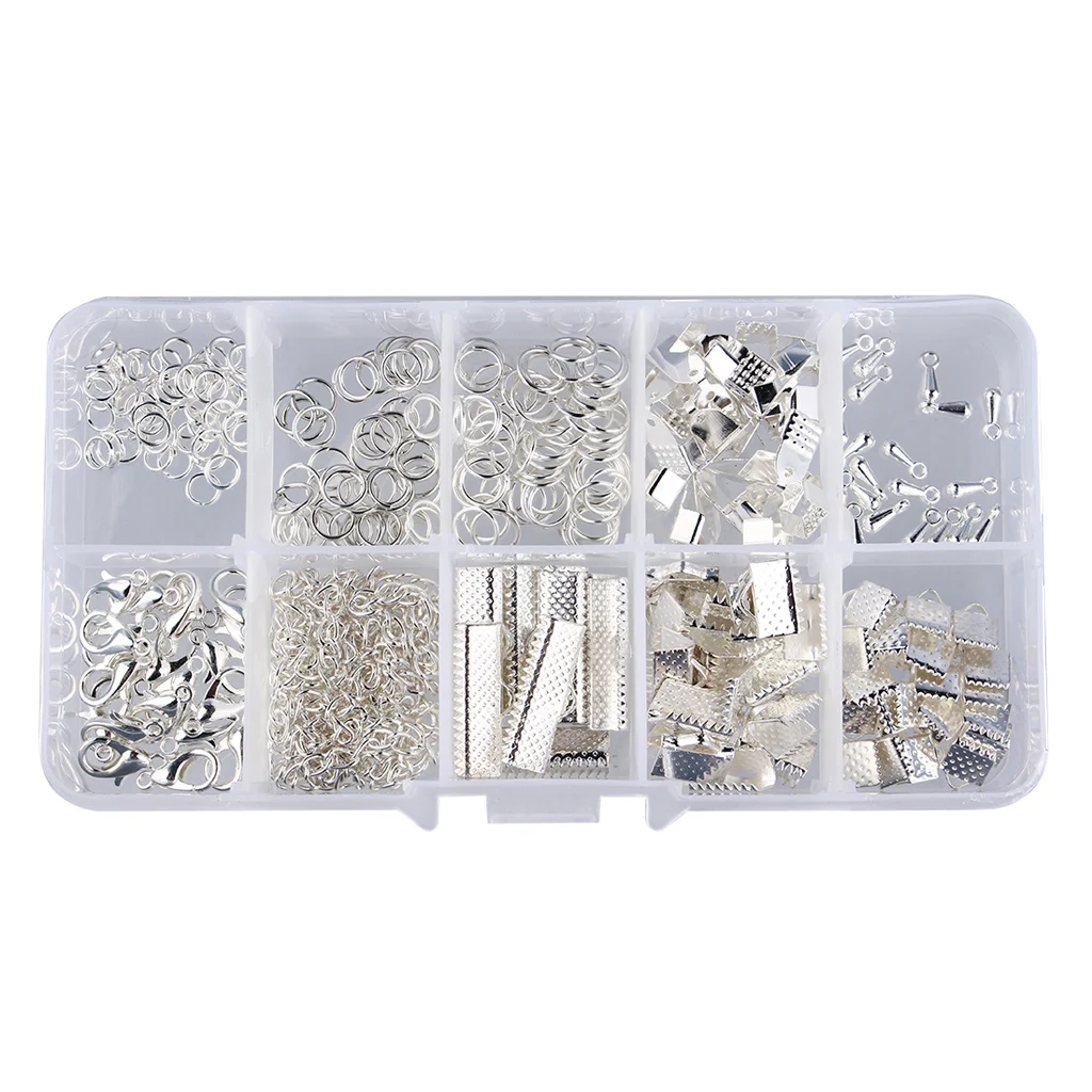 

Jewelry Craft Making Kit Necklace Earrings Findings Wire Clasps Crimps Rings