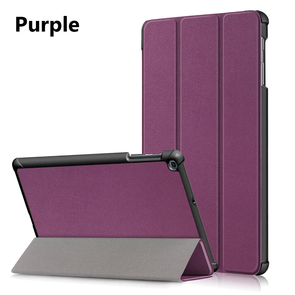 Purple Ультра тонкий трехкратный смарт-чехол PU Чехол подставка оболочка планшет Funda для samsung Galaxy Tab S5e 10," SM-T720/T725 выпуск - Цвет: Purple