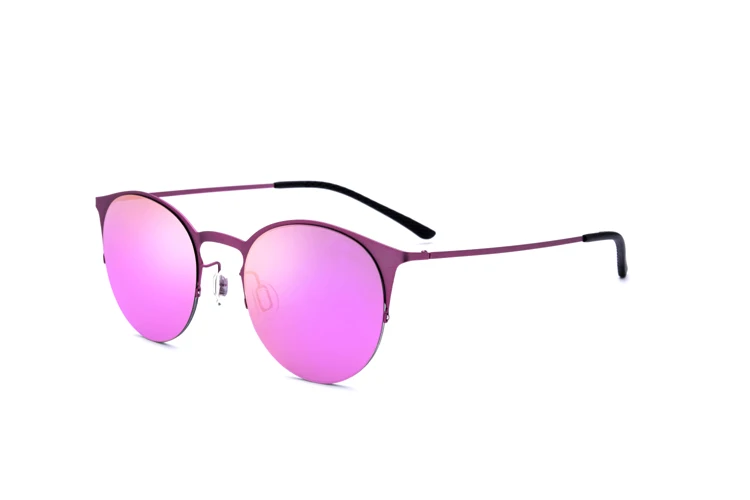 Титановые ультралегкие Круглые Солнцезащитные очки винтажные мужские и женские