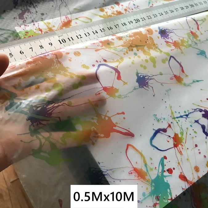 0,5 м в ширину,, лидер продаж, гидрогарфическая пленка с изображением флага США и граффити, пленка для переноса воды, Аква-принт, пленка для автомобиля и мотоцикла - Цвет: HF00058