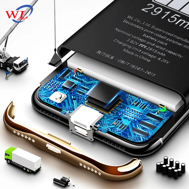 Фабричный магазин оригинальная фотобатарея 100% WL для iPhone 6 Plus аккумулятор с