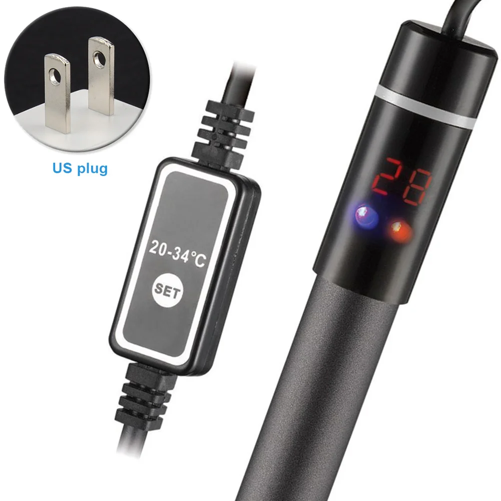 Automatic Submersible Temperature Control LCD Display Water Digital For Saltwater Adjustment Aquarium Heater Fish Tank Rod | Дом и сад