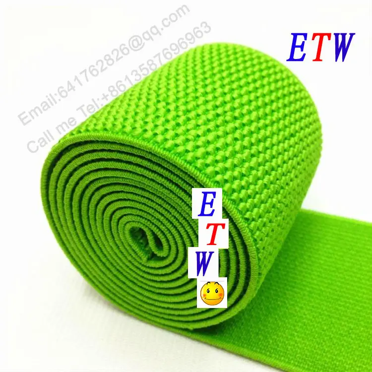 

The thickening 75mm Colored Elastic Ribbon Green tape 5yards/lot, Elastic Stretch Webbing ,Belt Material wholesale and retail