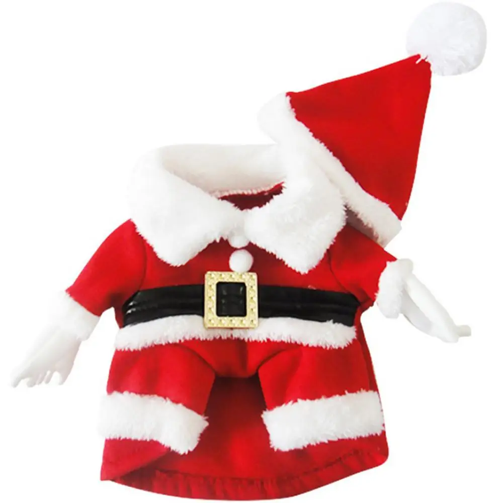 Red dog clothes Одежда для домашних животных на год, одежда для собак, Рождественская одежда для маленьких собак, костюм для чихуахуа, Рождественский костюм Санты - Цвет: Red dog clothes