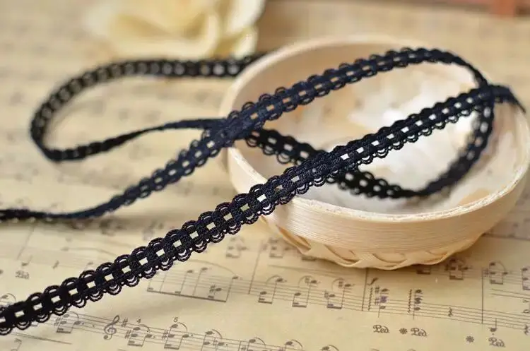 5 Meters 1cm Width High Quality Black Clothing Material Textile Lace Fabric DIY Manual Water Soluble Trim for Necklace | Дом и сад