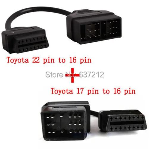 Автомобильный удлинитель кабеля для TOYOTA переходник с 22pin на 16pin + 17pin OBD1 OBD2|cable obd2|obd2
