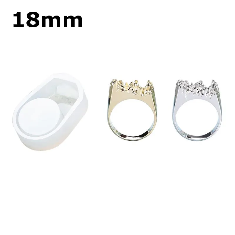 18 mm 3 шт./компл. УФ кристалл эпоксидной DIY кольцо силиконовые формы сломанной горы Моделирование Творческий ручной работы материал - Цвет: 18 mm