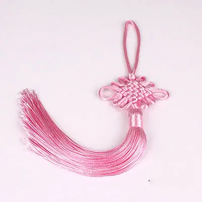 pink 2 шт./лот, китайский узел, кисточка, шелковая бахрома, челка, цветок, кисточка, декоративная одежда для штор, аксессуары для украшения дома - Цвет: pink