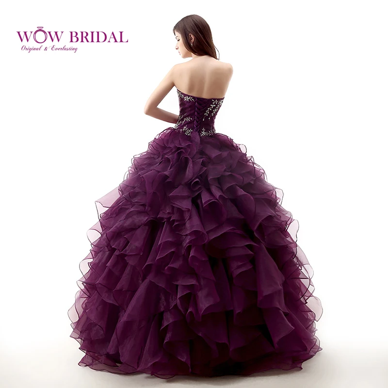 Wowbridal элегантное фиолетовое платье Кинсеаньера 2021 милое вечернее без бретелек с