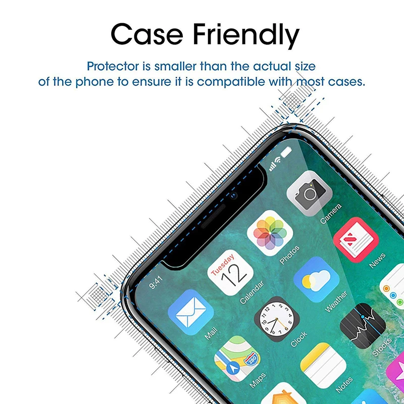 Высокое качество 0 26 мм 9H прозрачное закаленное стекло для Apple iPhone X 10 8 7 6 6S Plus 5 5S 5C SE
