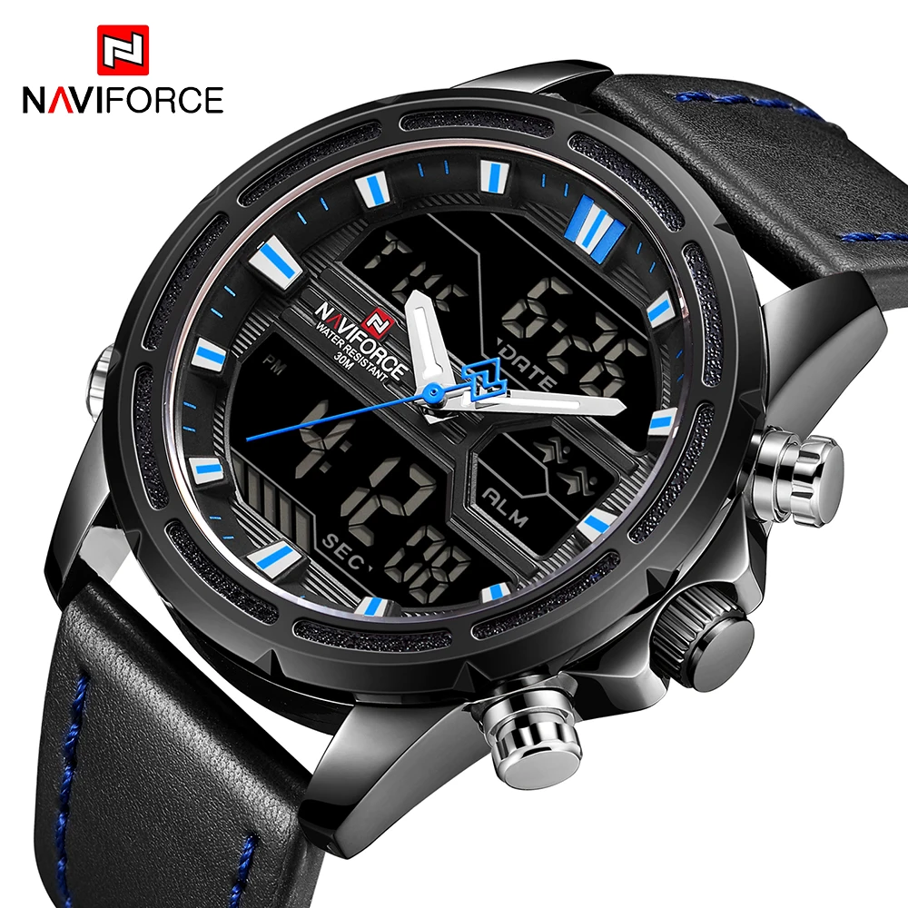 Часы NAVIFORCE мужские армейские спортивные кварцевые светодиодный|Мужские часы| |